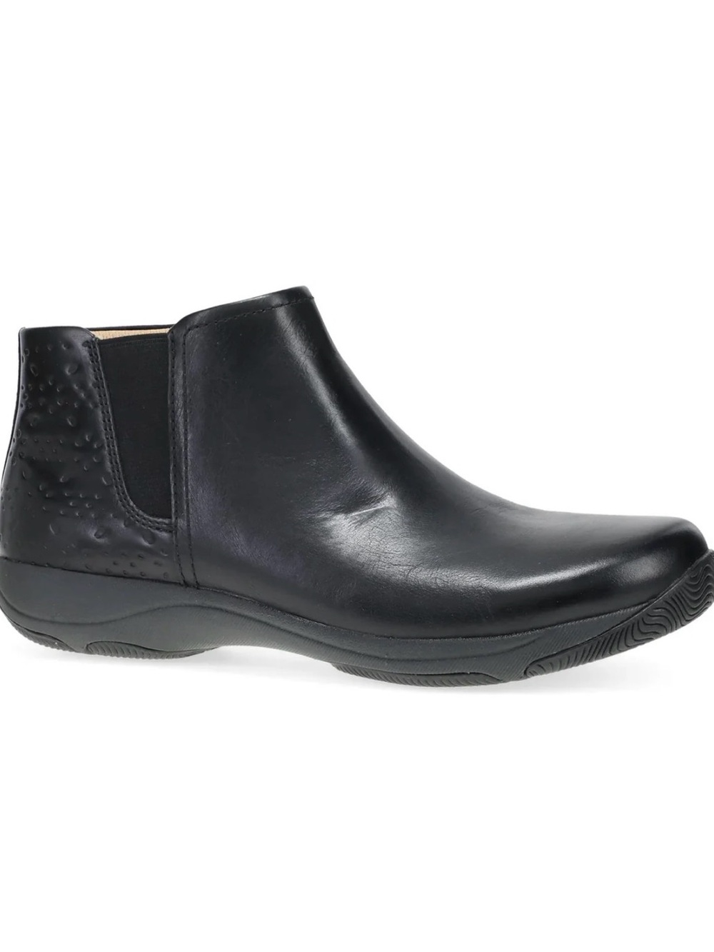 Dansko Sherry Black Waxy Burnished Ankle Booties Leather Zip EU 39 US 8.5-9 NIB